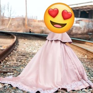 Blush pink princess ball dress